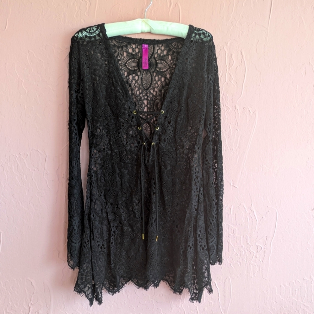 Agent Provocateur L'agent Black Lace Cover Up